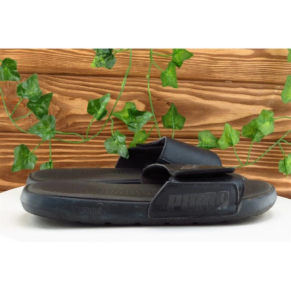PUMA Sz 8 Standard Black Slide Synthetic‎ Women Sandals - Picture 5 of 10